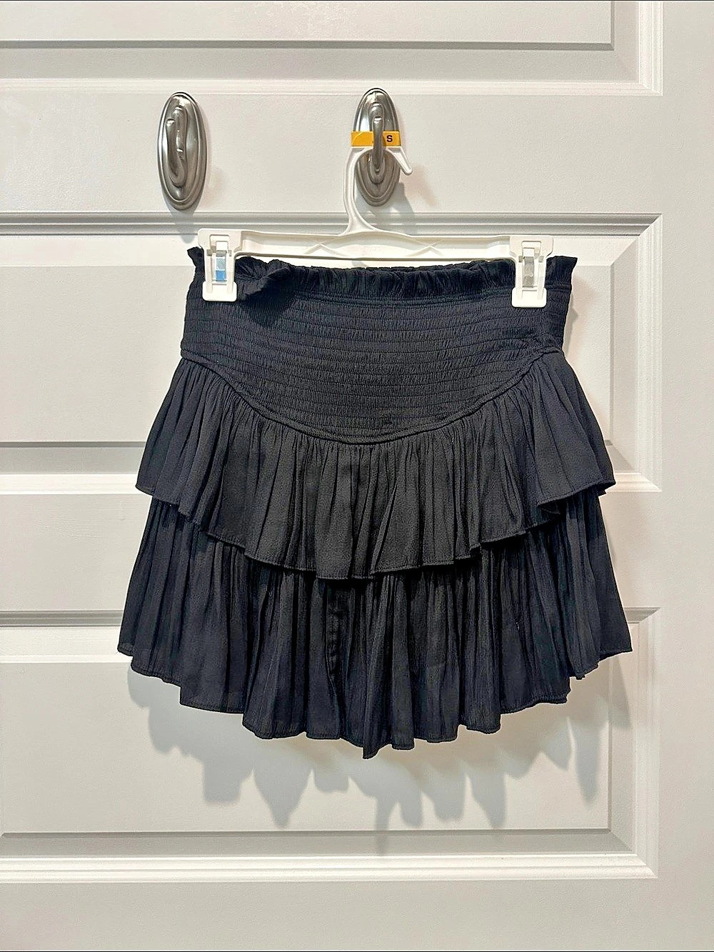 Black Ruffle Mini Skort